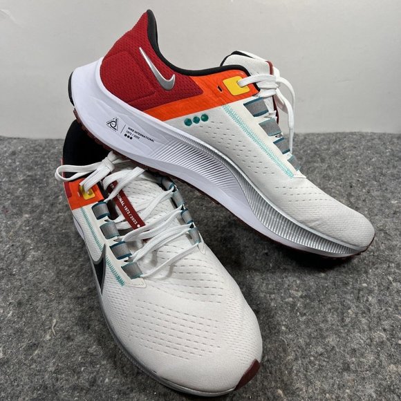 Nike Air Zoom Pegasus 38 - DQ4499 101 - Sail/Black-Red-Men's 13, UK12, EUR 47.5 - Picture 5 of 13